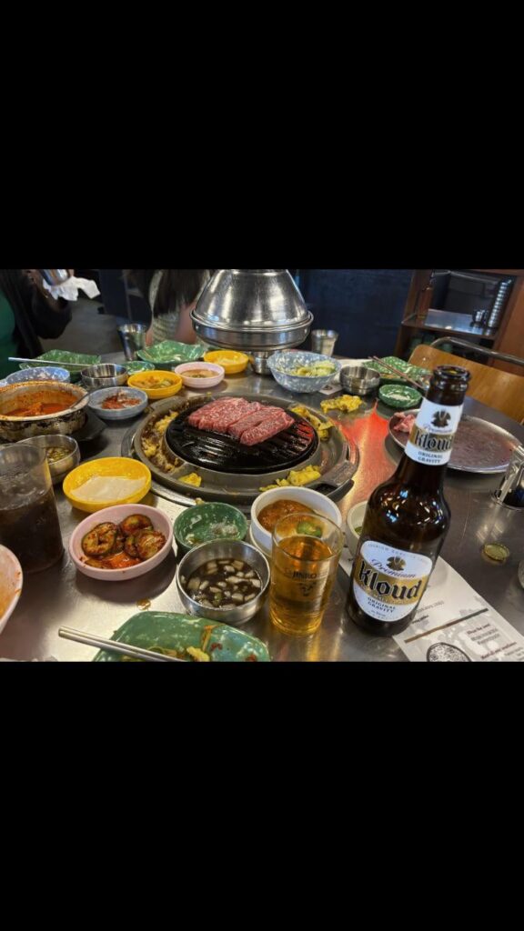 I ate delicious Korean food and drank Korean beer 🍻