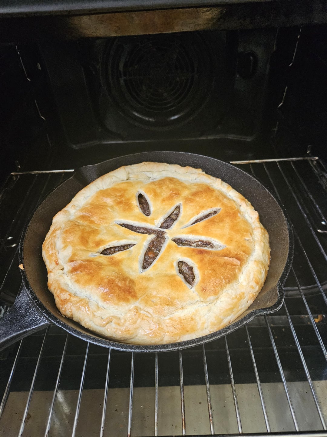 My first try on British Cousine Beef meat pie with gravy. How did I