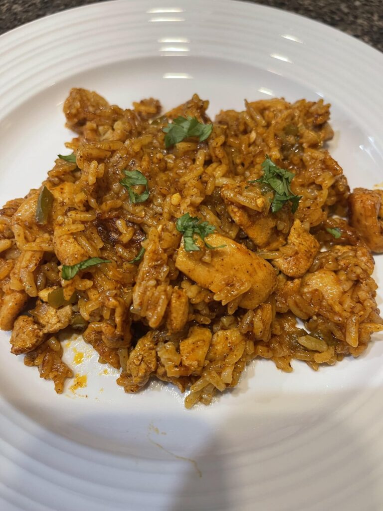 Puerto Rican - Style Sazón Chicken & Rice. Pretty Tasty! Review Below ⬇️