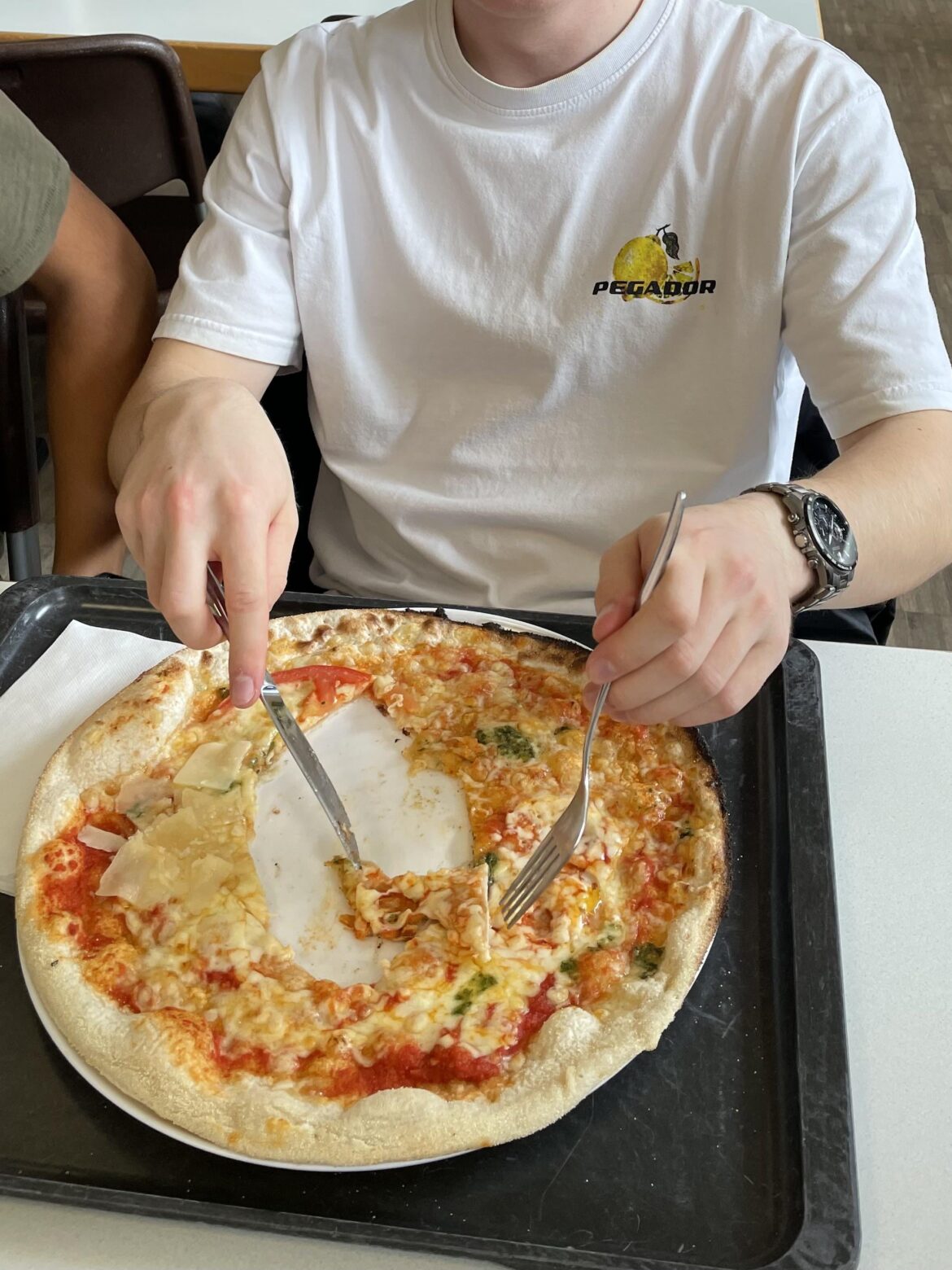 How a friend of mine eats pizza