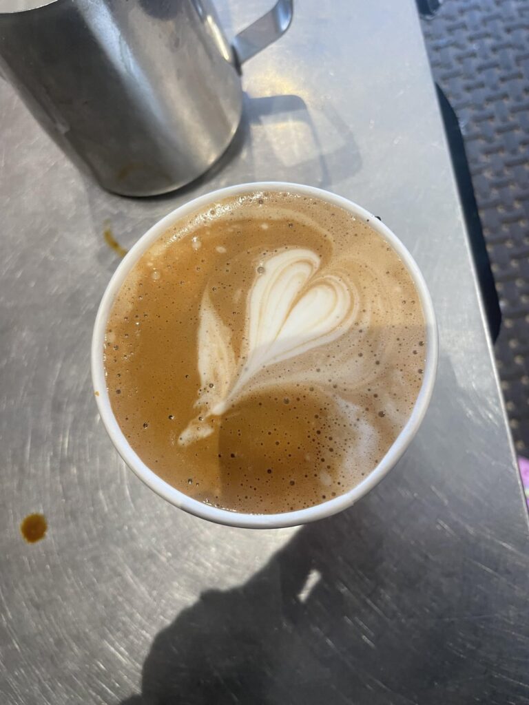 Another beginner with some heart latte art!