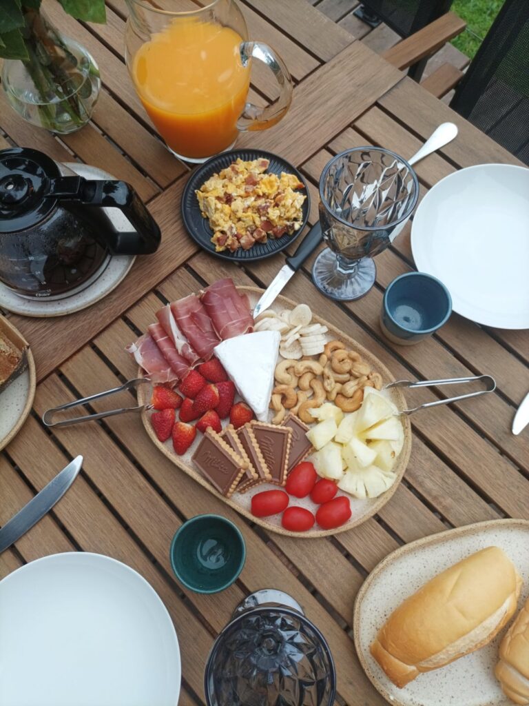 My first charcuterie board + great view. What do you guys think?
