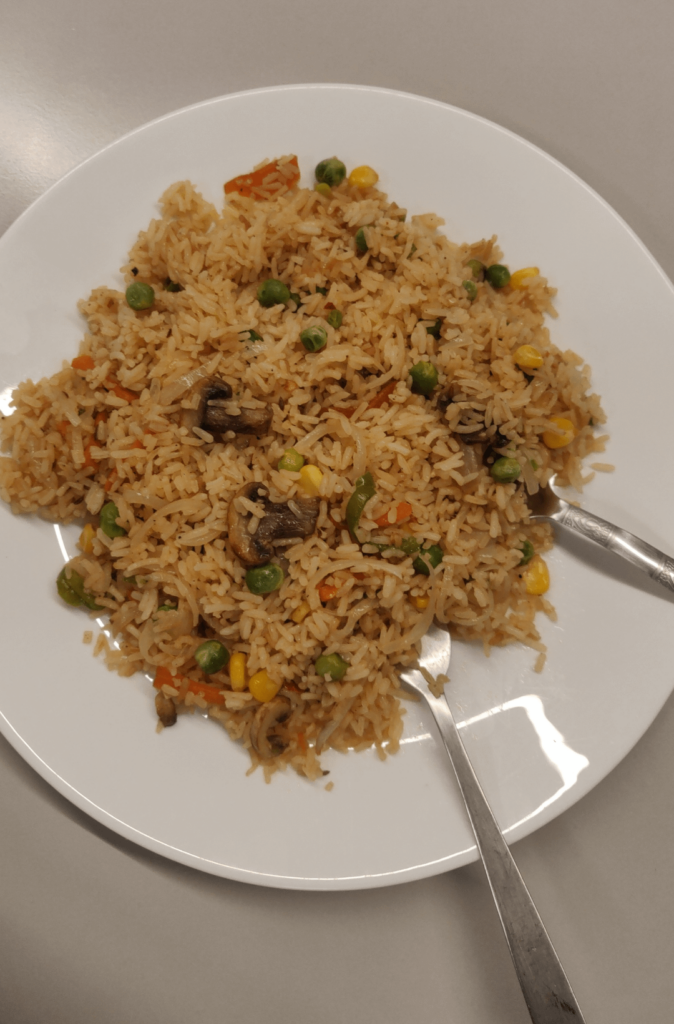 Fried Rice with sauted veges.