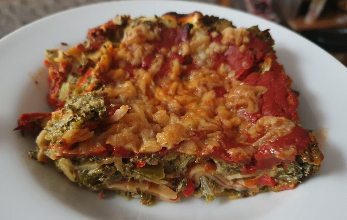 Vegetable lasagna, 402 kcal