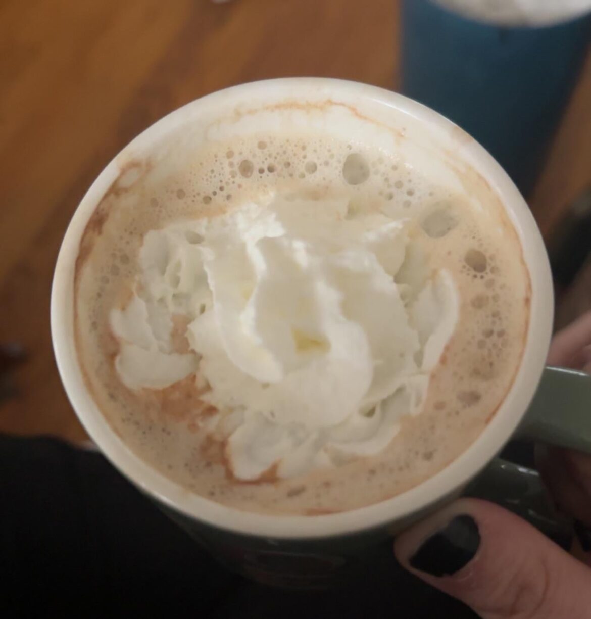 Quick and lazy pumpkin spice mocha with pumpkin spice whipped cream