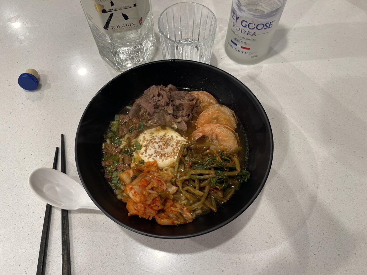 I can’t think of a better meal you can make in literally 5 minutes while drinking.