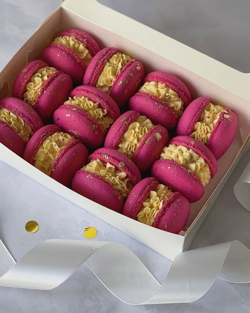 pink macarons