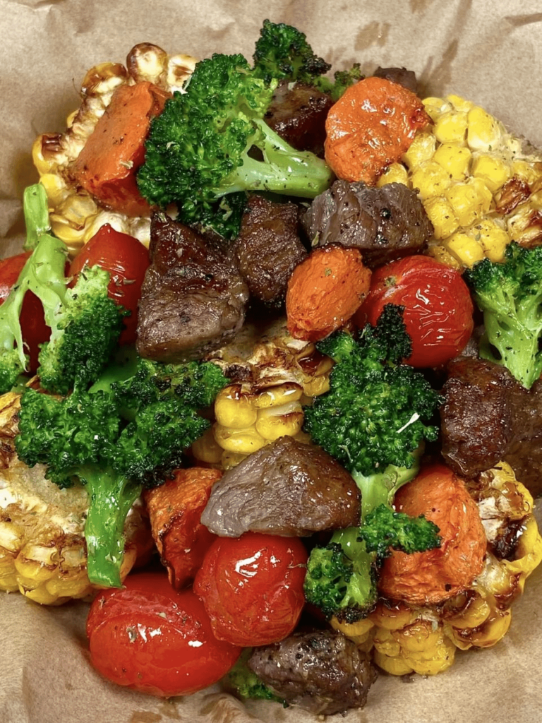 Beef and Veggie Air Fryer Delight