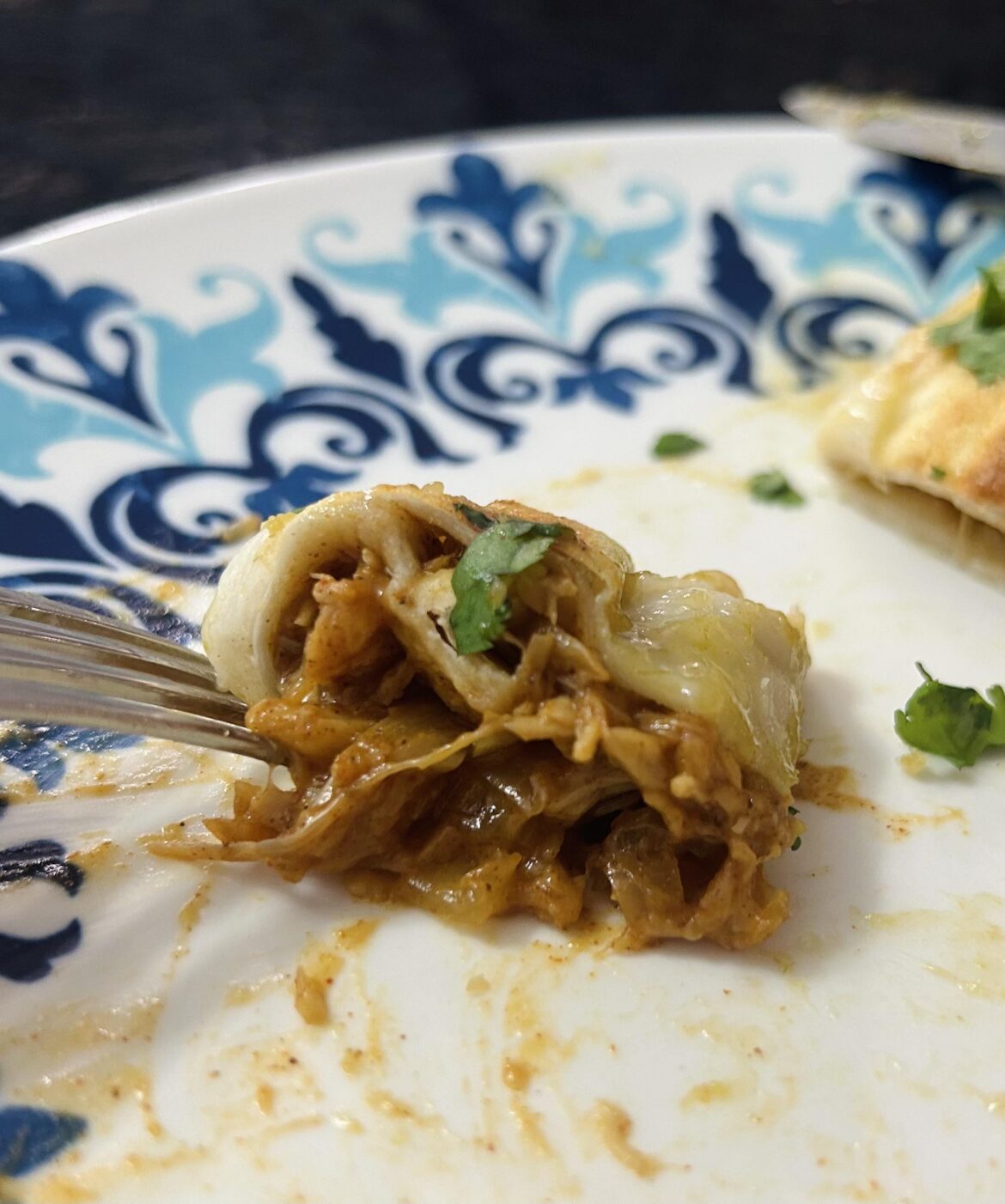 Shredded hearts of palm enchiladas