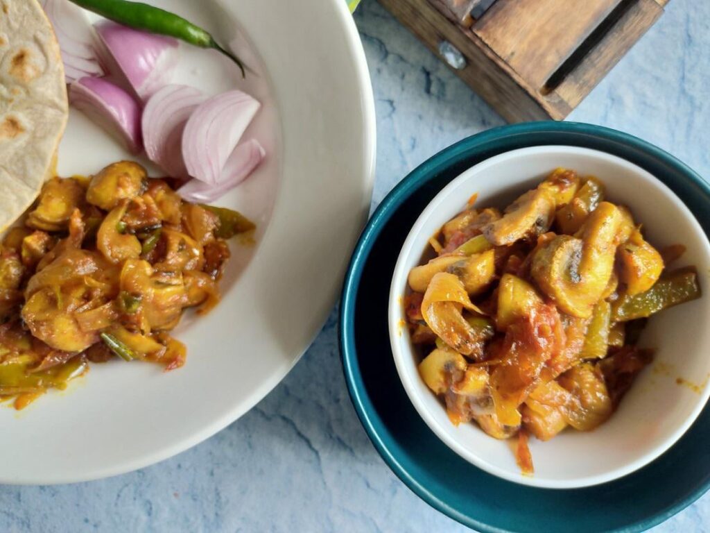 Easy Mushroom Masala Recipe- Indian Style