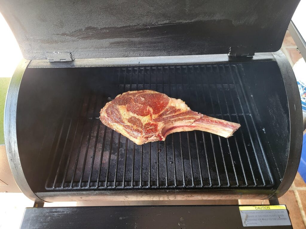 Great steak on a traeger