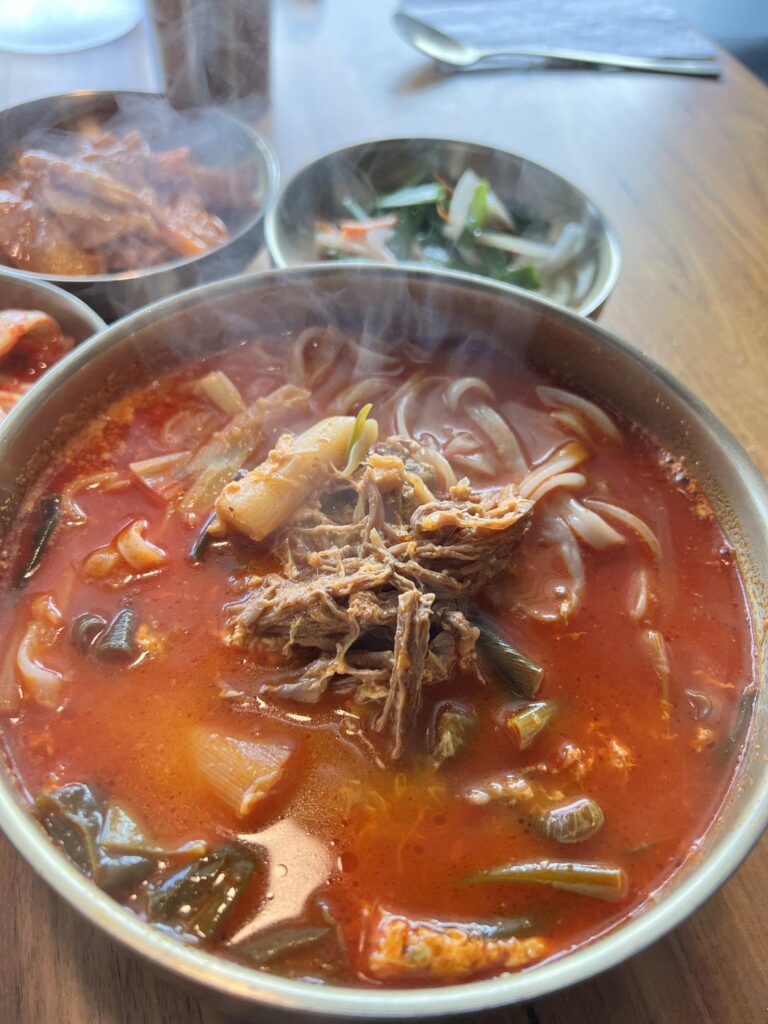 Big bowl of spicy noodles