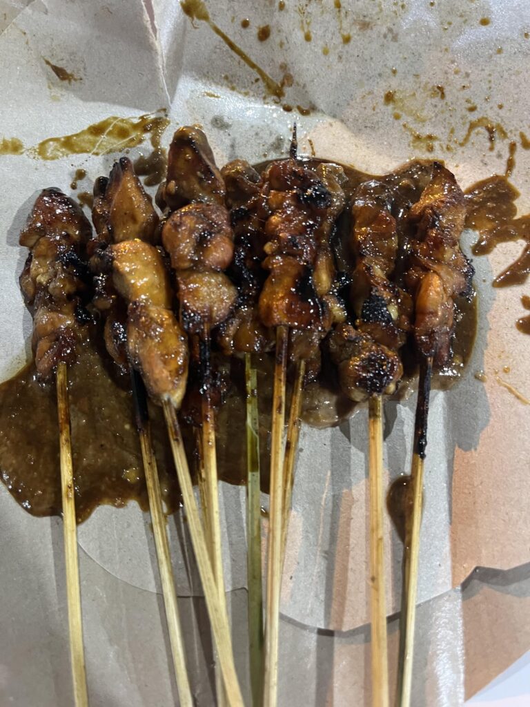 Pork sate, sindhu night market, Sanur, Bali
