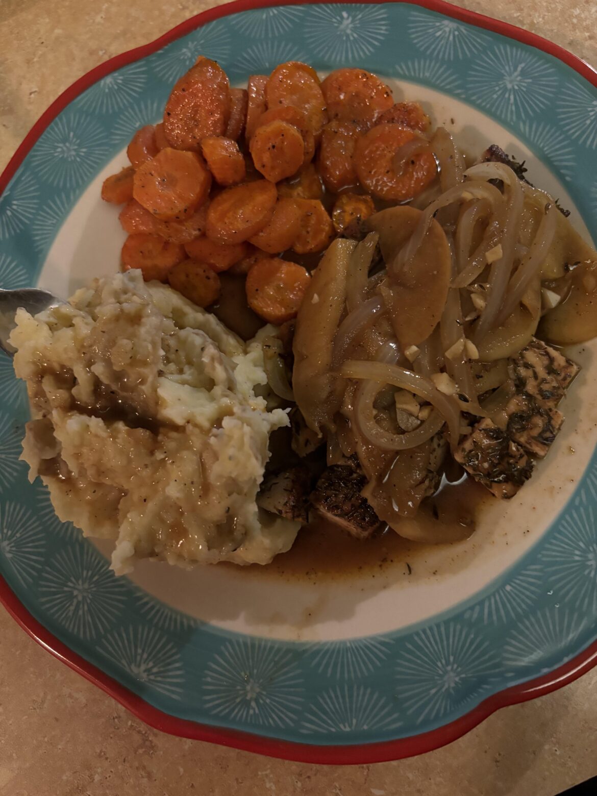 Pork Chops w/Apple and Onion Sauce