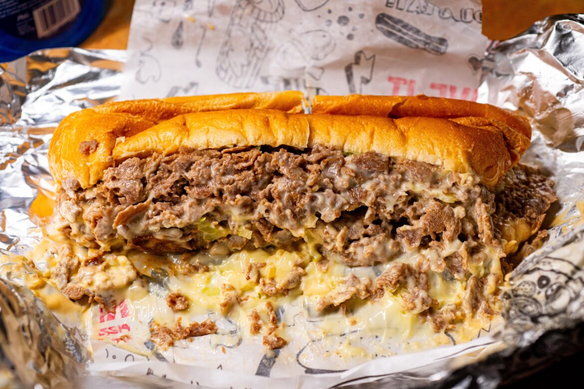 I know it looks like a mess but this cheesesteak was amazing!