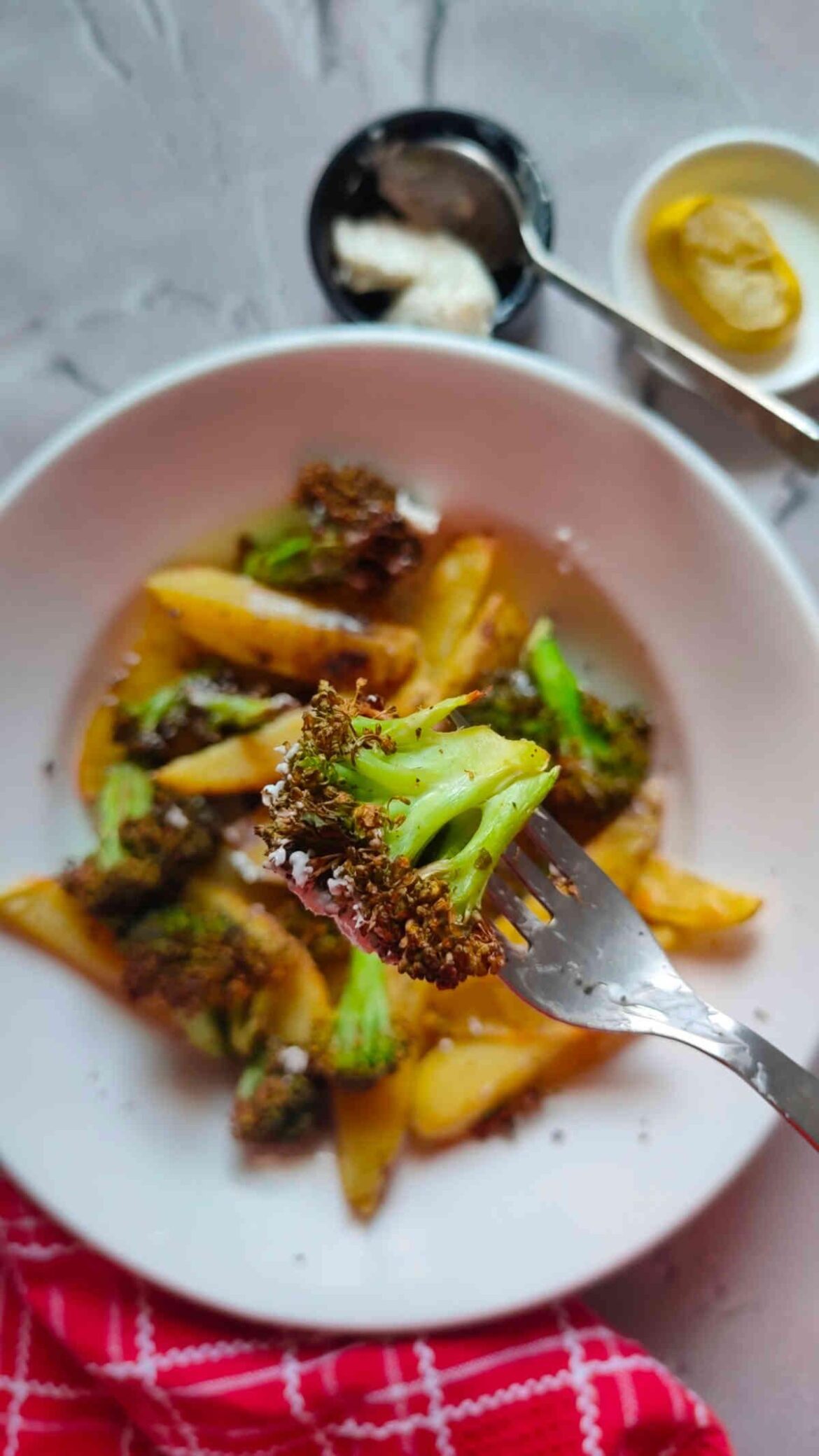 Air Fryer Broccoli Potatoes Recipe (Best Vegan GF)