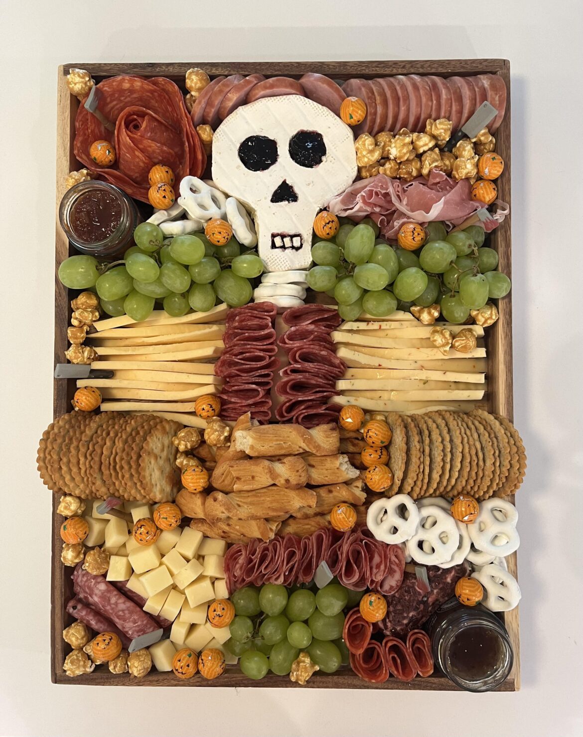 My skeleton char-boo-terie this year!