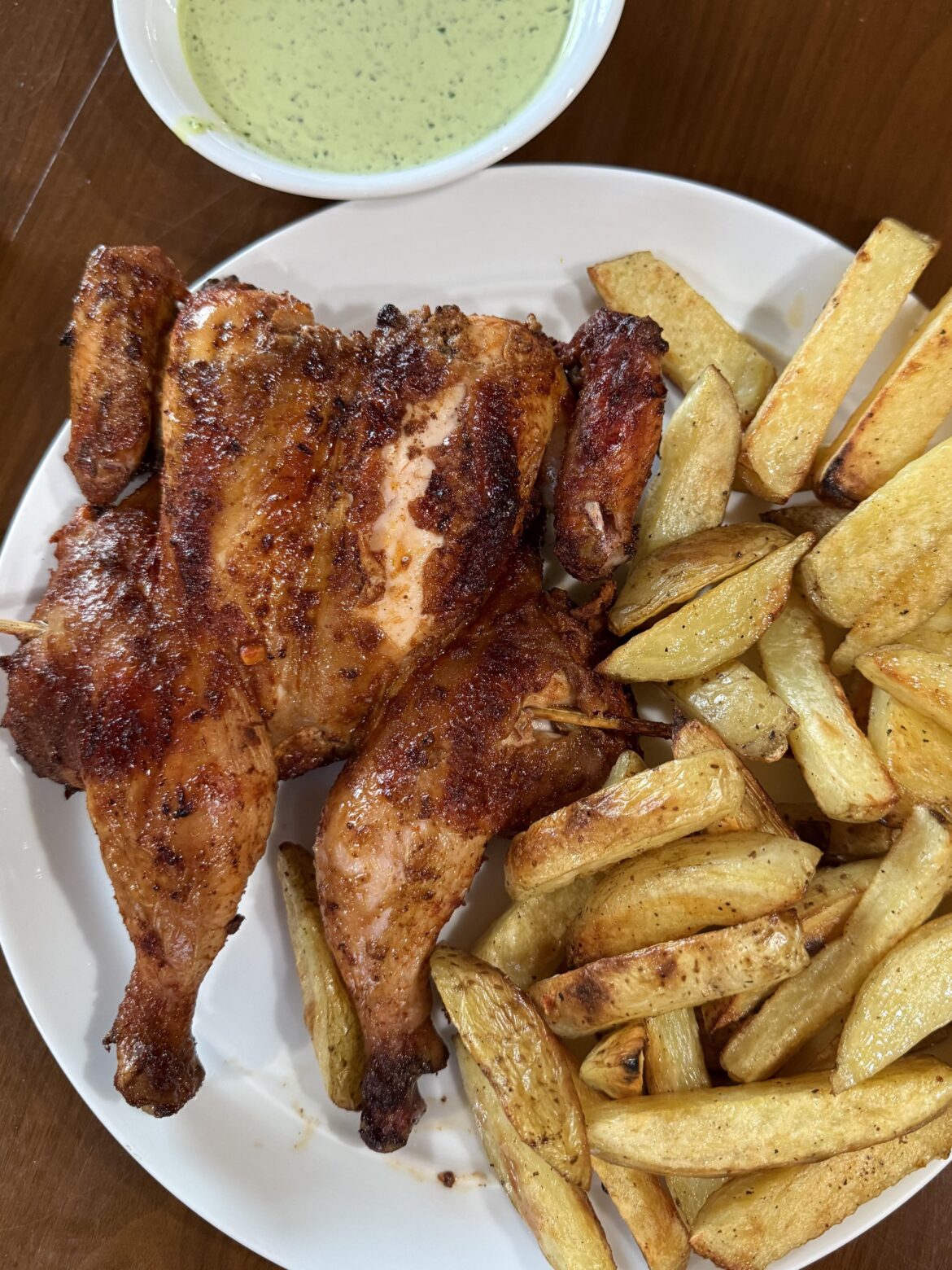 Peruvian style grilled chicken (made with Cornish hens)