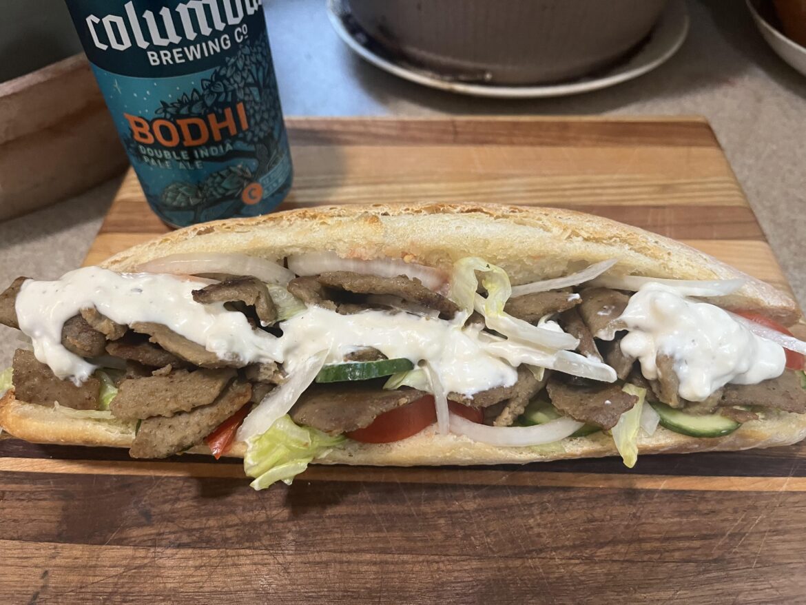 Gyro on a baguette
