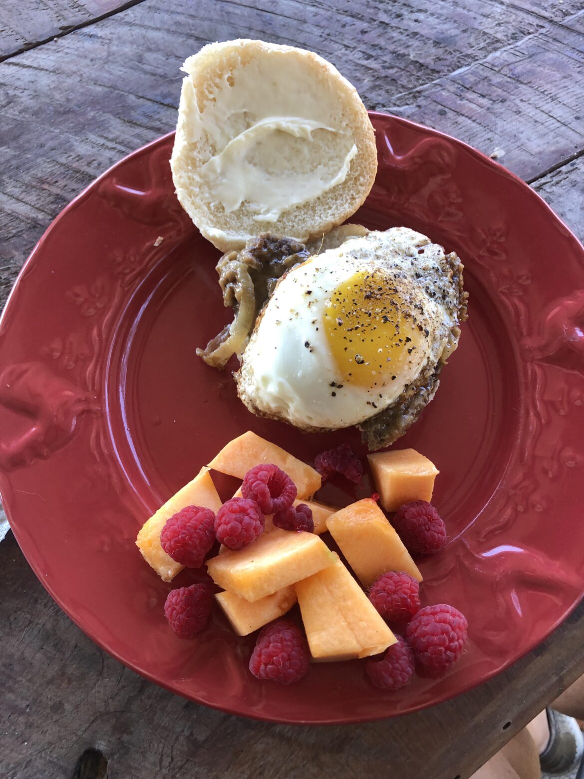Leftover Liver/Onion Breakfast