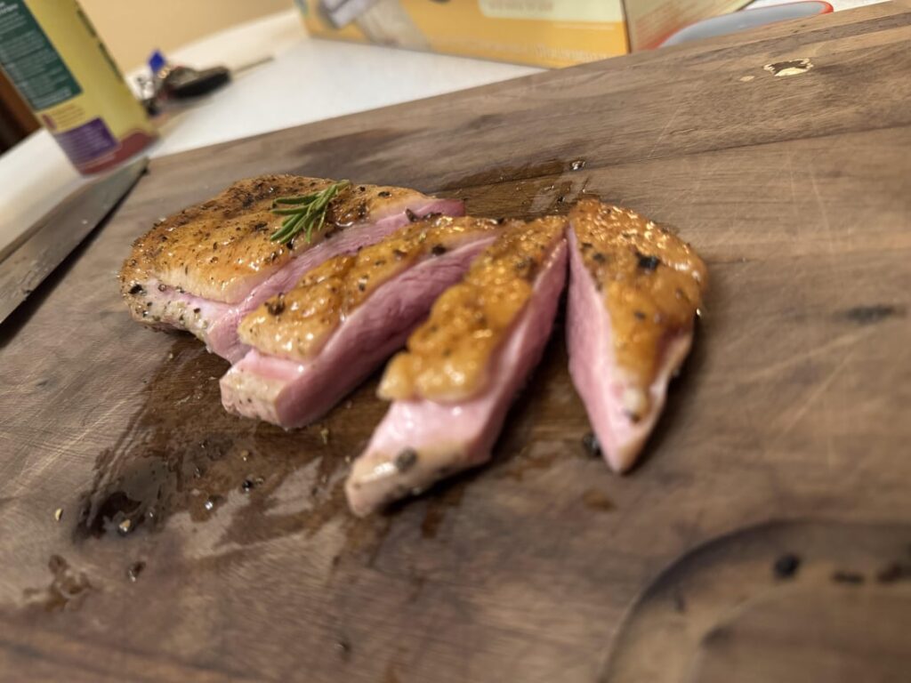 Duck at 131.5° is a lot better than 130°