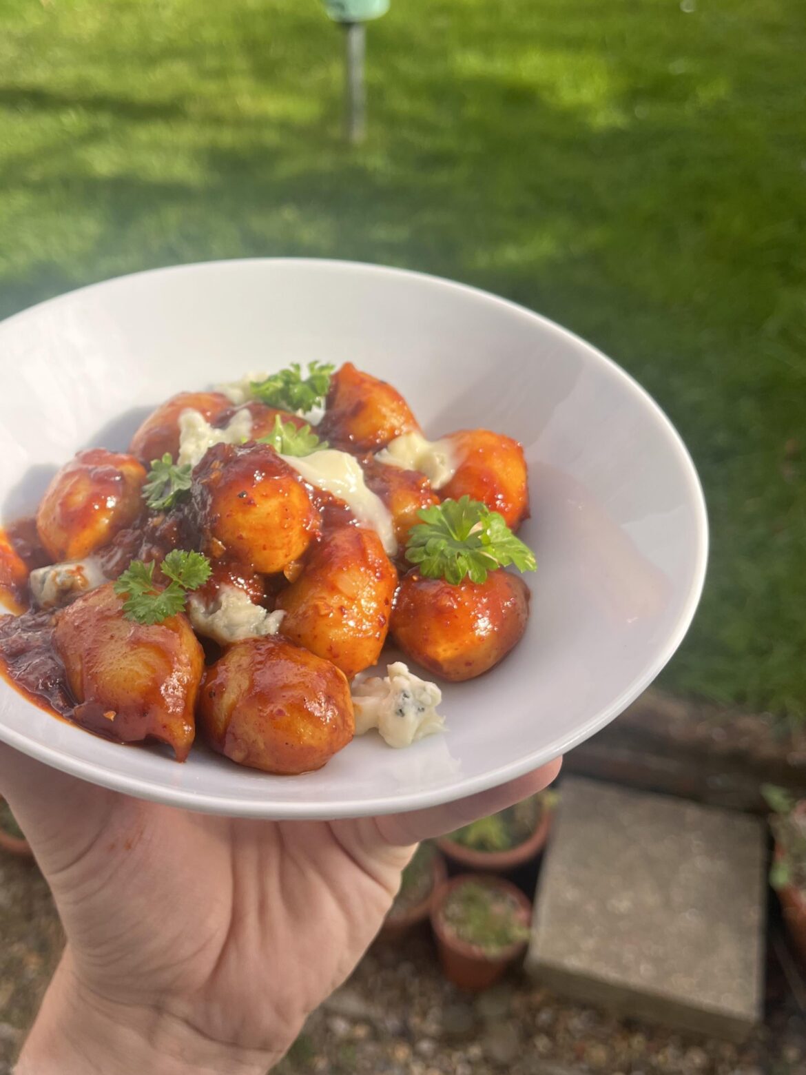 Gorgonzola Gnocchi, Gochujang Glaze