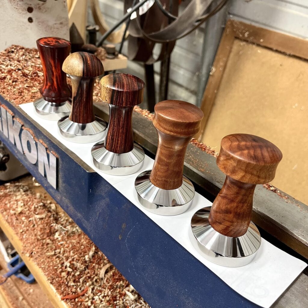 Just finished a batch of beautiful tampers. Details are below, DM me if interested. Prices are as marked in the individual photos. Just finished a batch of beautiful tampers. Details are below, DM me if interested. Prices are as marked in the individual photos.