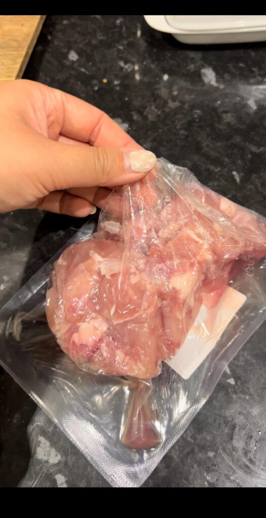 Chicken came in an un-vacuumed bag. Is it safe to eat?