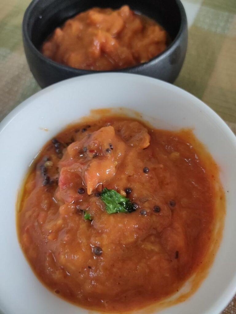 Onion Tomato Chutney- Indian Chutney for Dosa