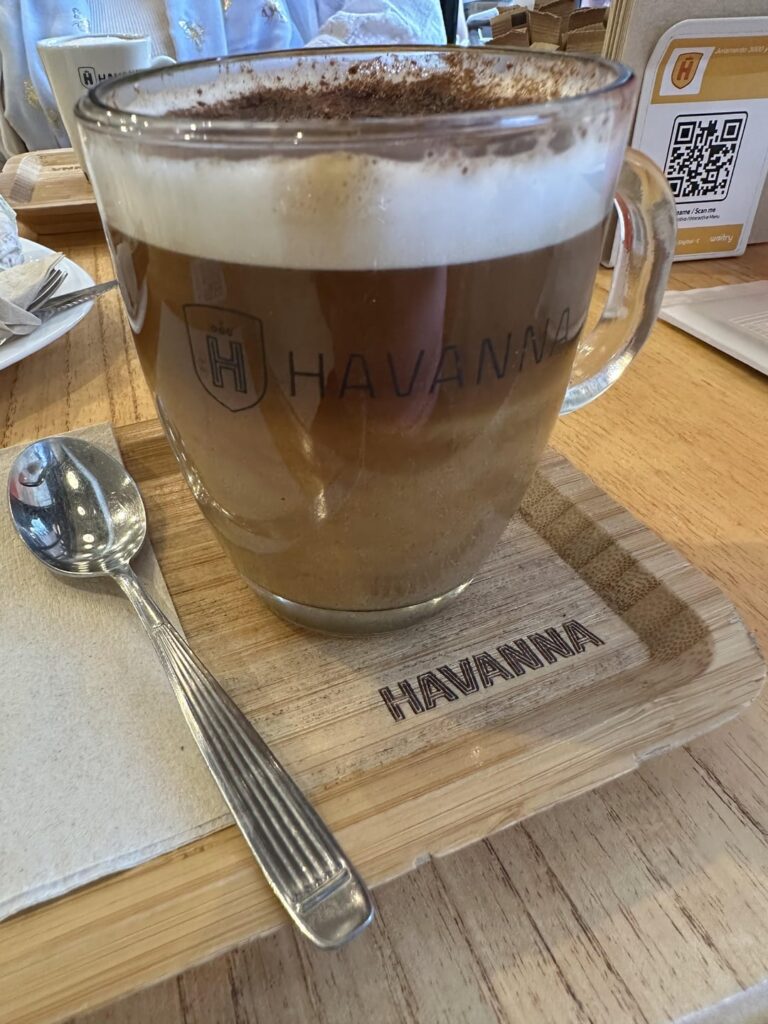 Capuccino with chocolate and cinnamon