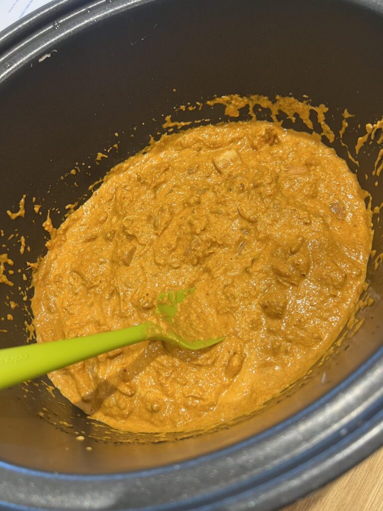 Takeaway style korma in the slow cooker.