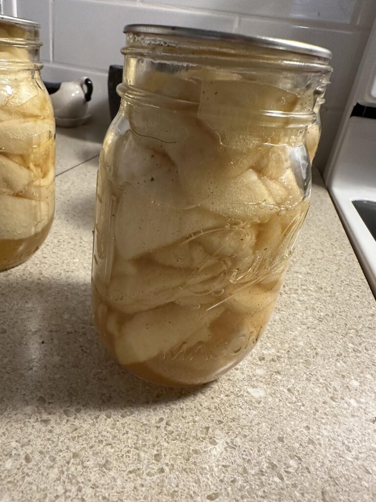 Canning apple pie filling