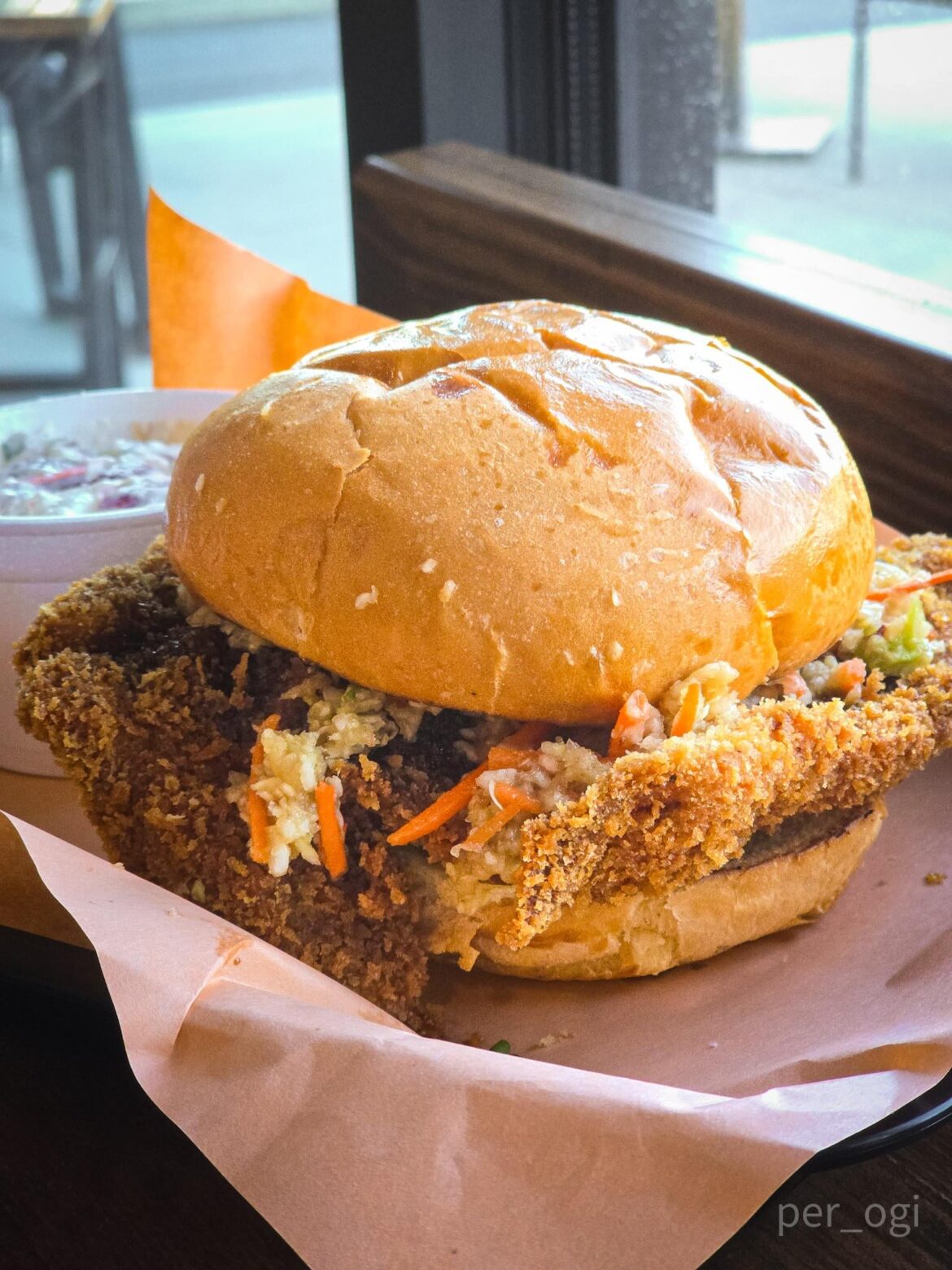 Tonkatsu sandwich w/ slaw