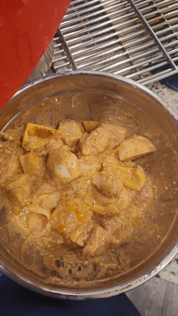 What's your recommended temperature and duration for chicken kebab skewers and beef kebab skewers?