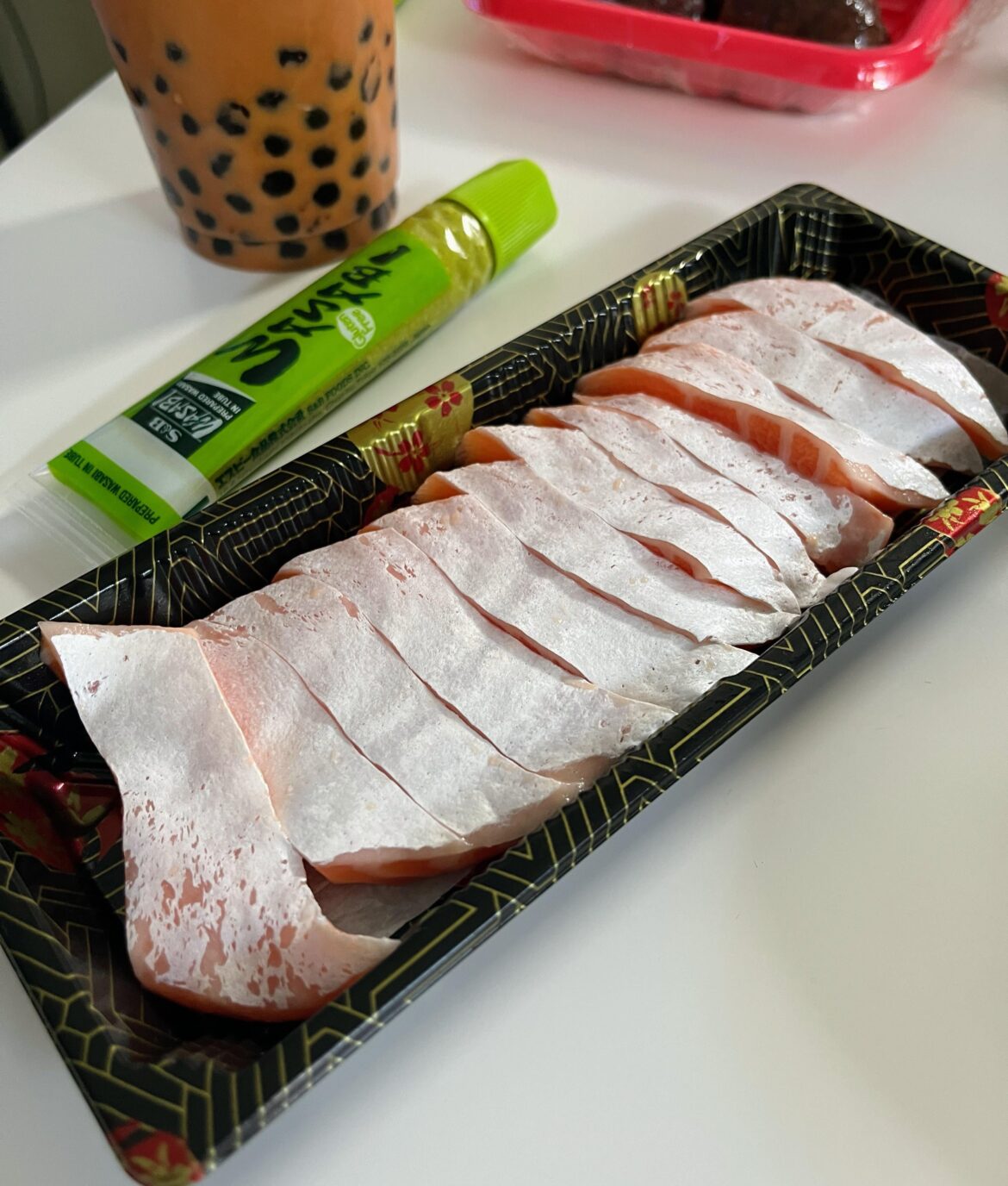 salmon belly sashimi 🤤