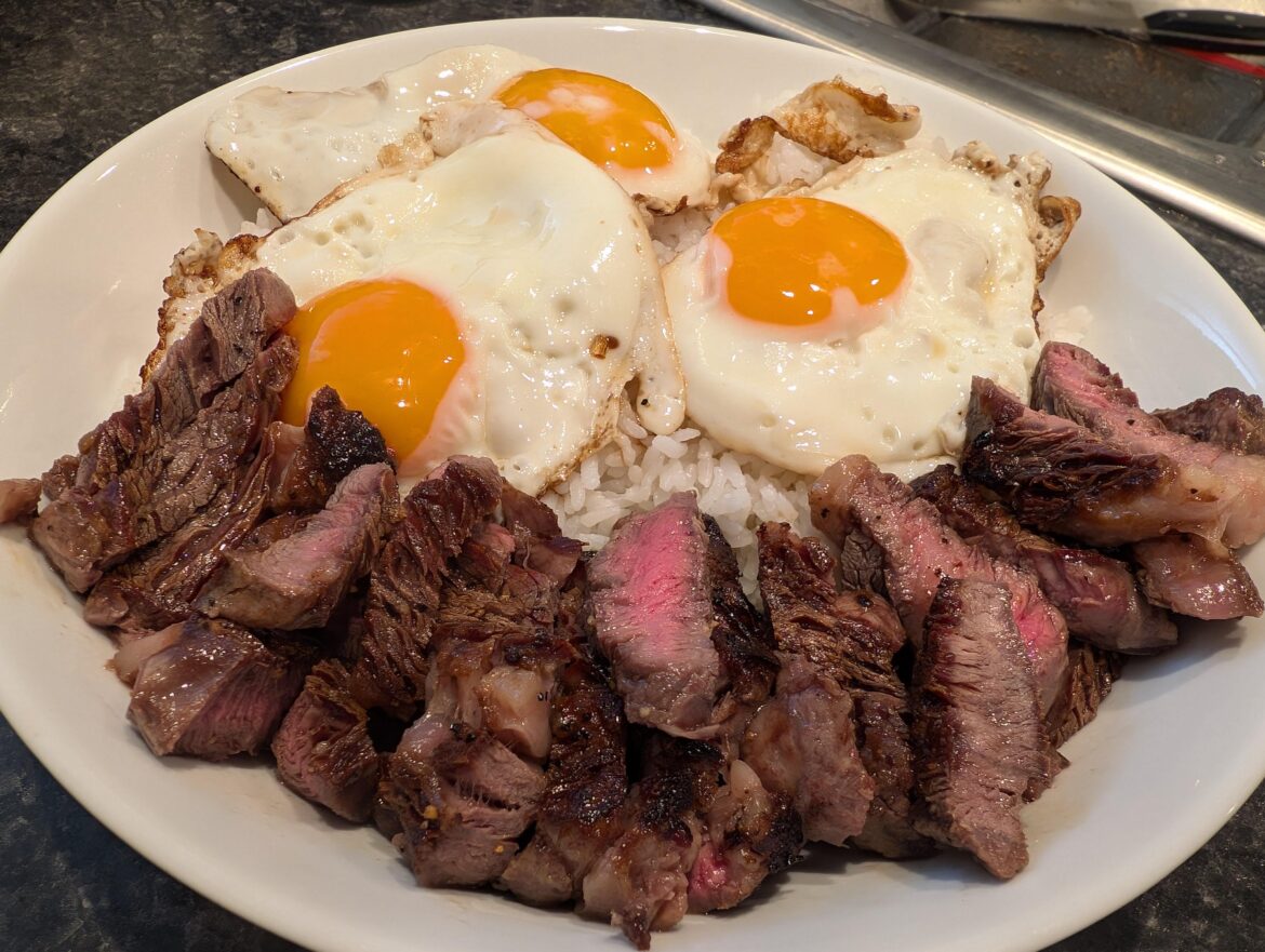 Steak and eggs!