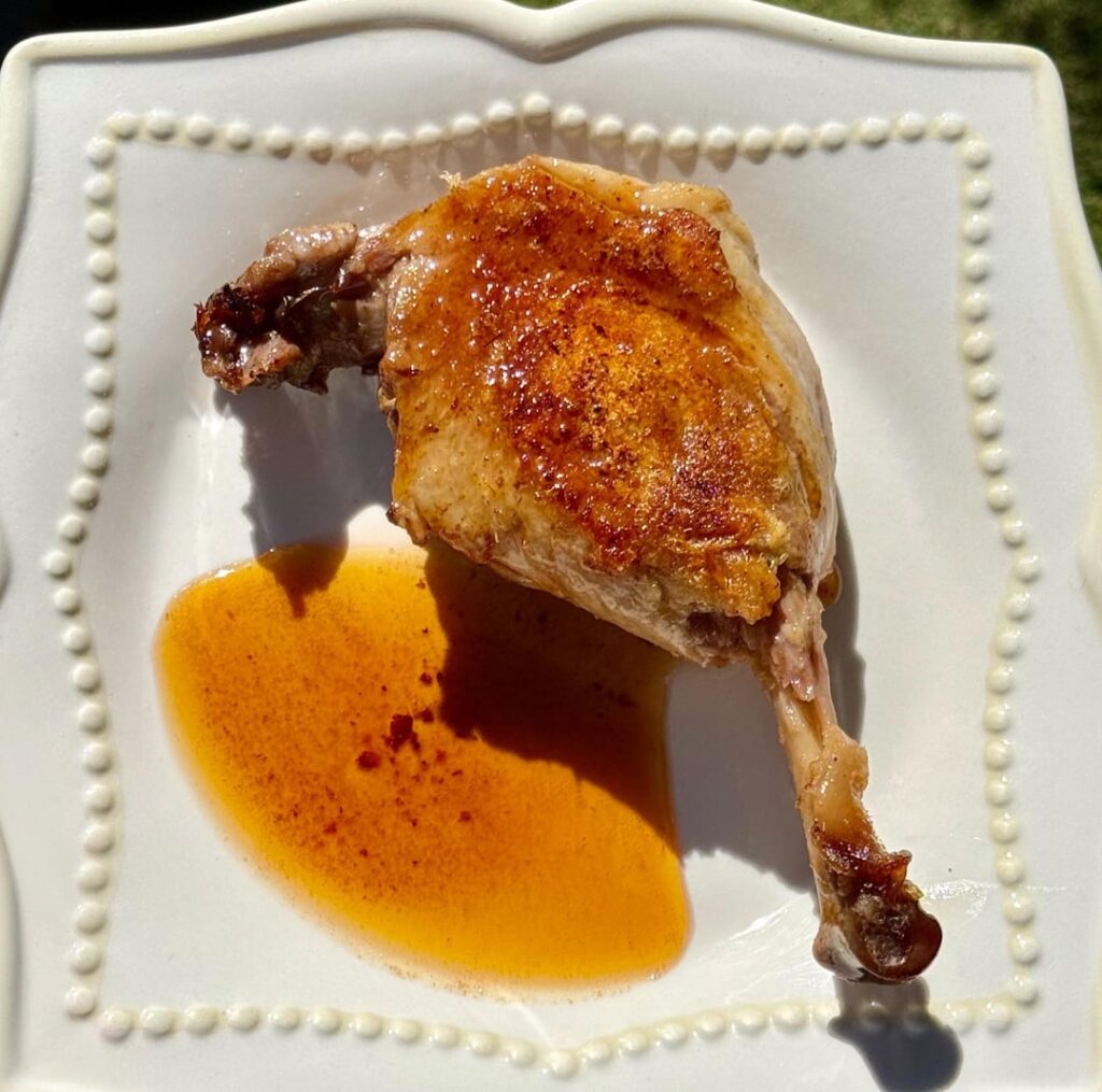 Over the weekend smoked duck.