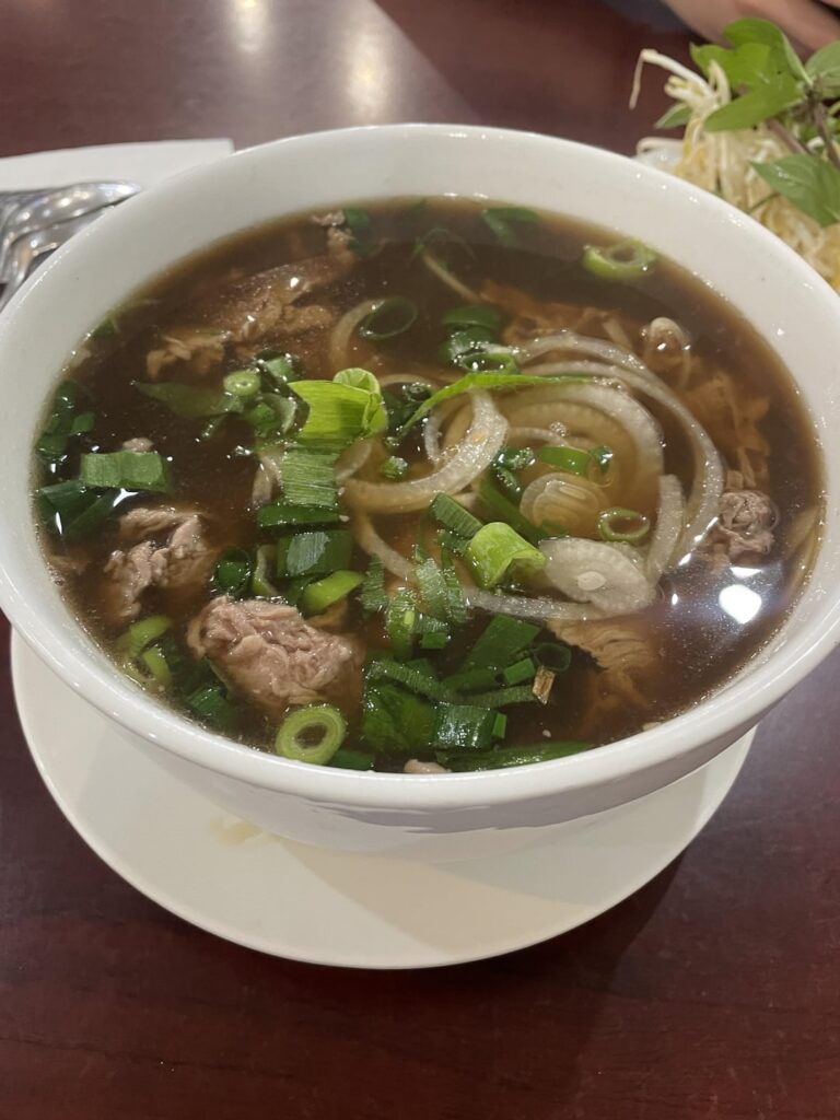 Calories in this rare beef pho?