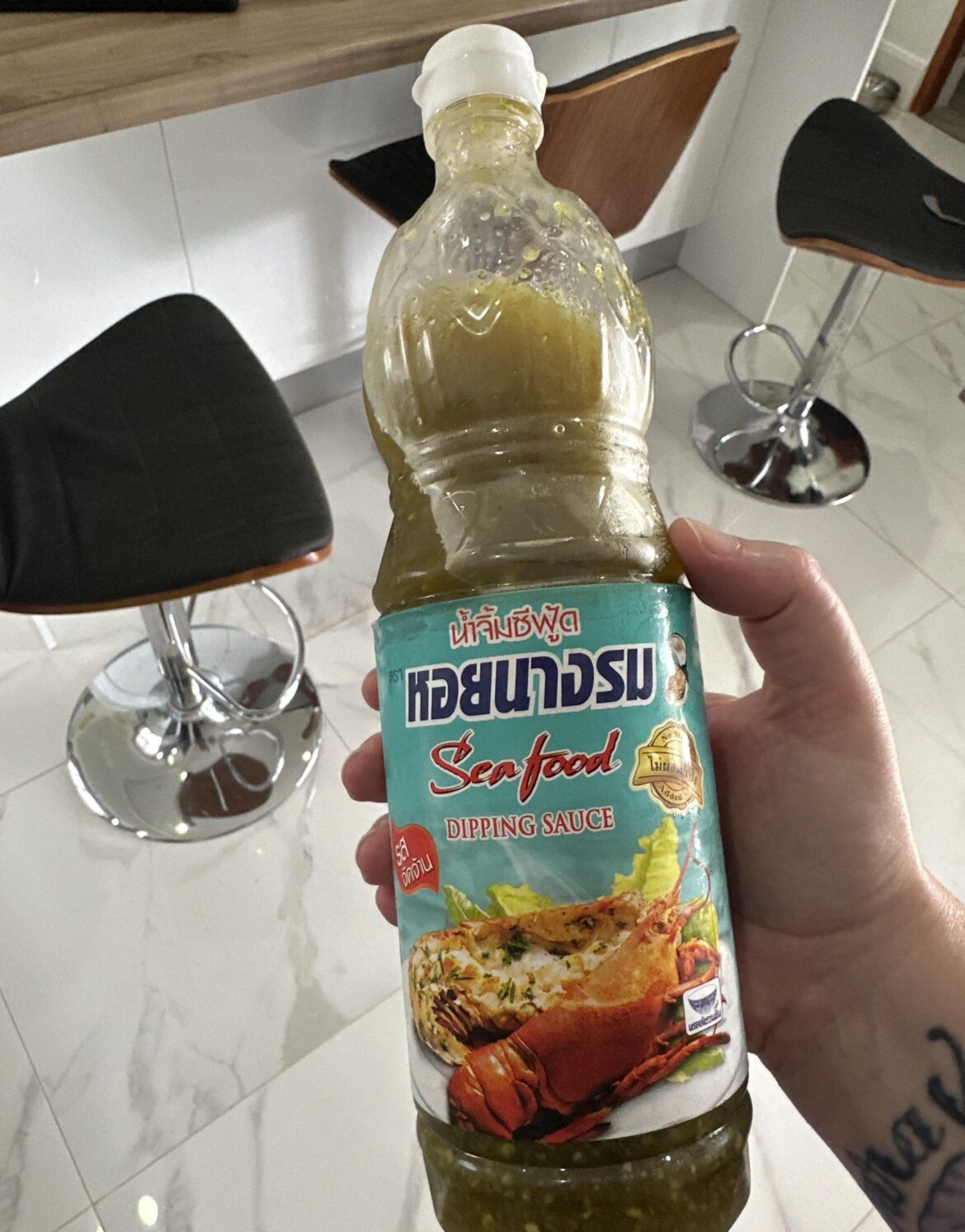 It’s got a kick with a cool lime/sour finish. Green Birds Eye, lime, hint of fish sauce.