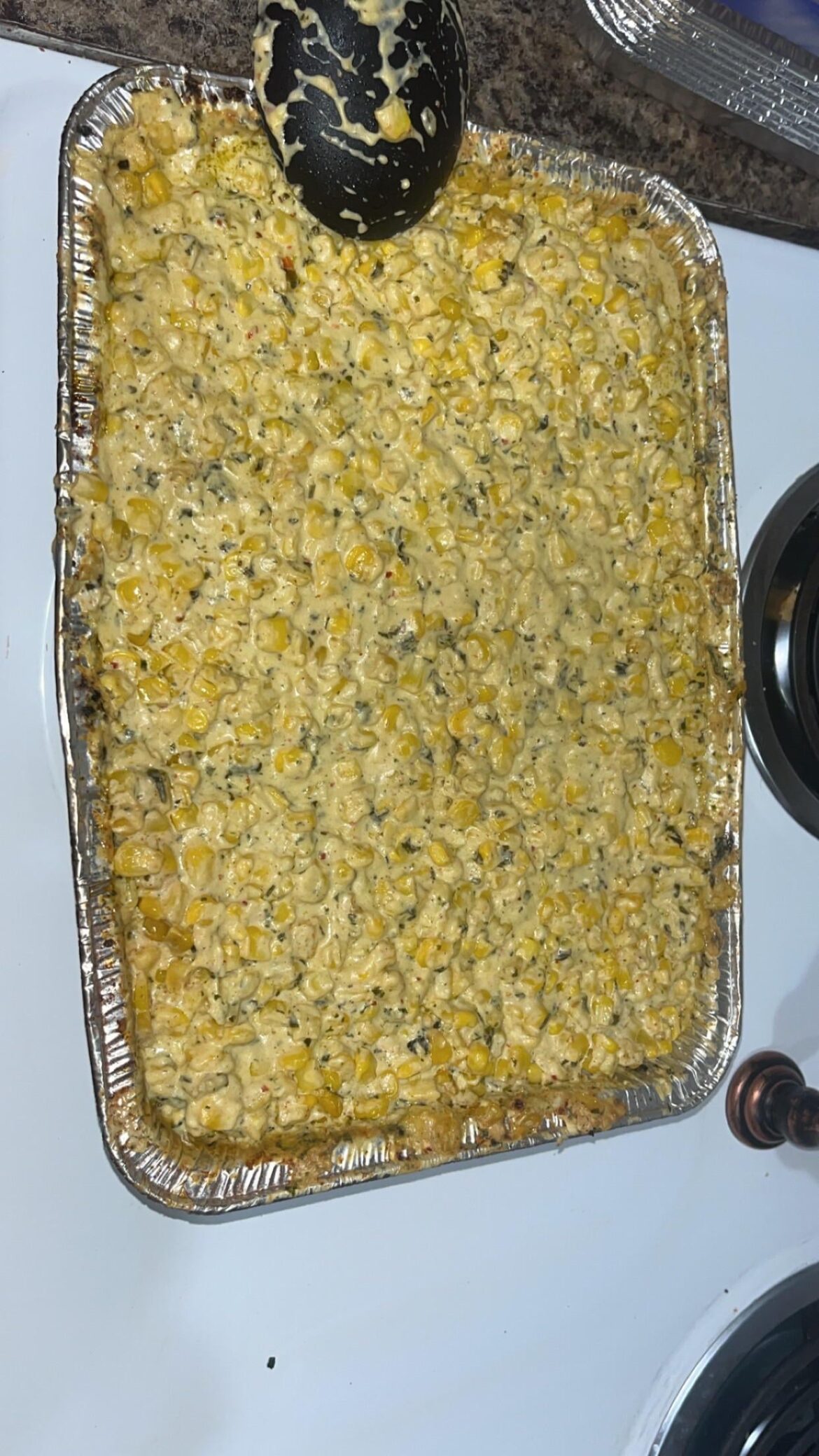 Decided to make a smoked corn dip for the family