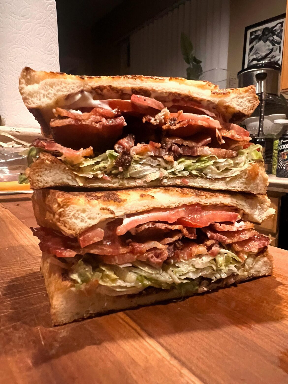 BLT on French Toasted Japanese Milk Bread