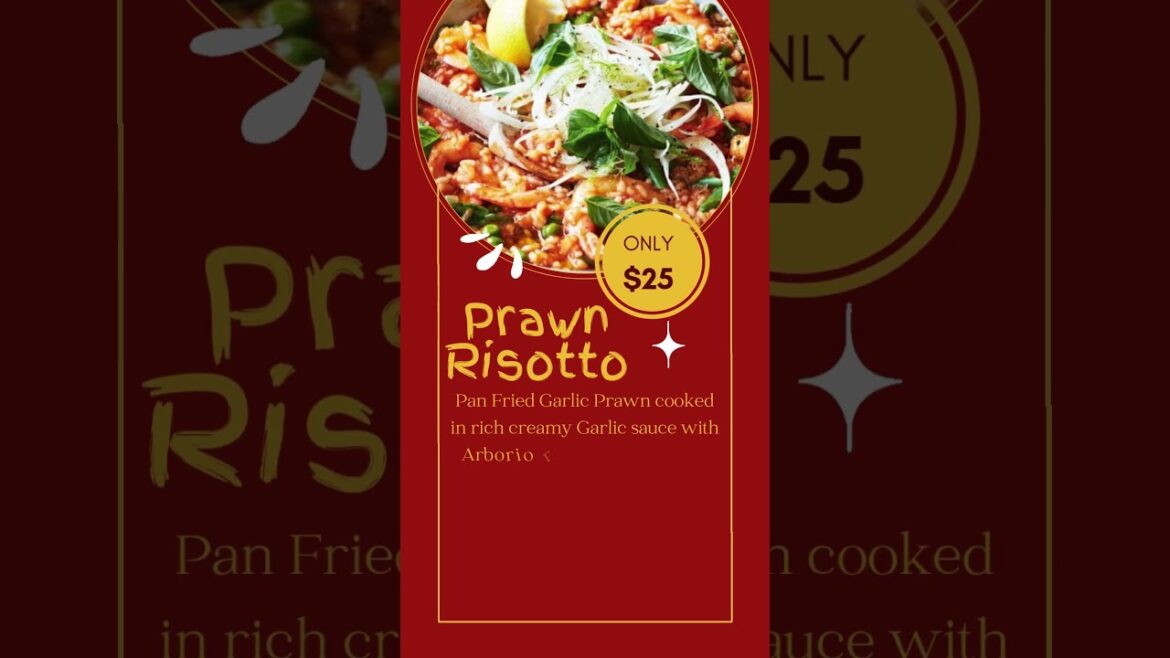 Savor the creamy delight of Prawn Risotto at Guru Italia Café