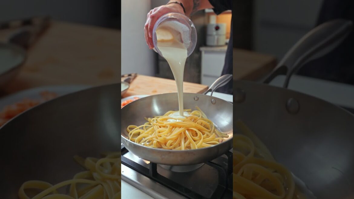 Fettuccine com salmão defumado!