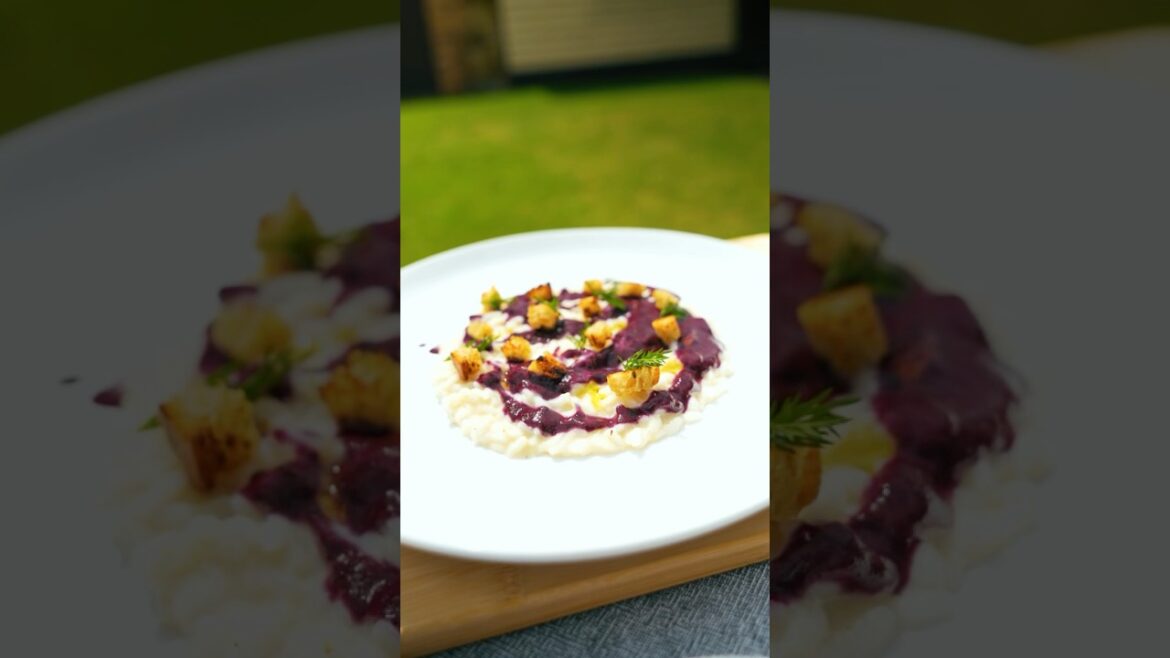 Risotto is sexy! Blueberries and goat’s cheese. Recipe is out soon!  #chefmorrisdanzen