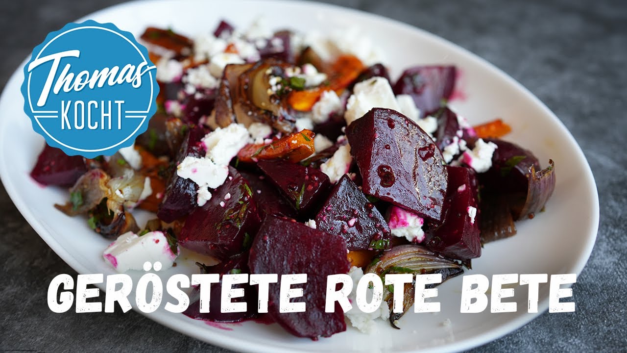 Gerösteter Rote Bete Salat mit Feta und Senfdressing - Dining and Cooking
