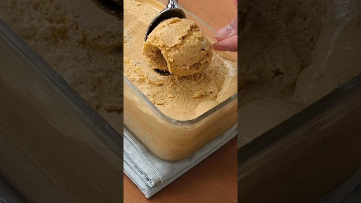 Homemade Pumpkin Ice Cream  #shorts #shortvideo #recipe #dessert #homemade