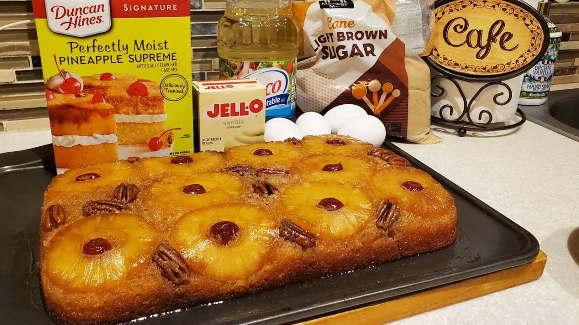 Pineapple Upside Down Cake | Easy Box Cake Mix Recipe