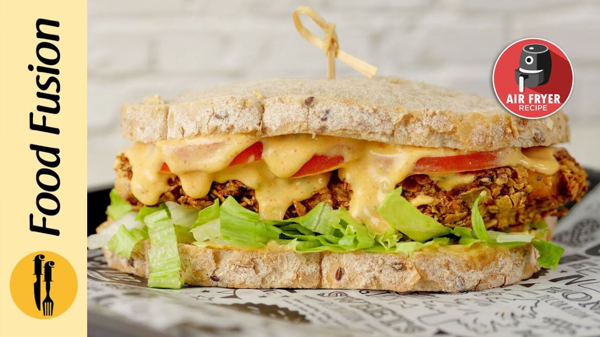 High Protein Crispy Chicken Sandwich Recipe by Food Fusion