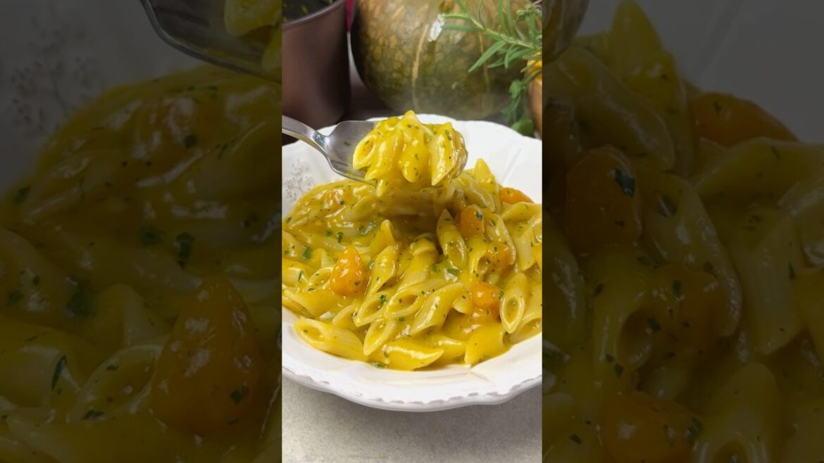 Cremosa saporita filante questa pasta con la zucca è strepitosa! #food #recipe