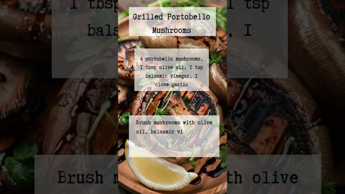 Grilled Portobello Mushrooms #short #shorts #shortsvideos #shortvideo #shortsvideos #recipes #food